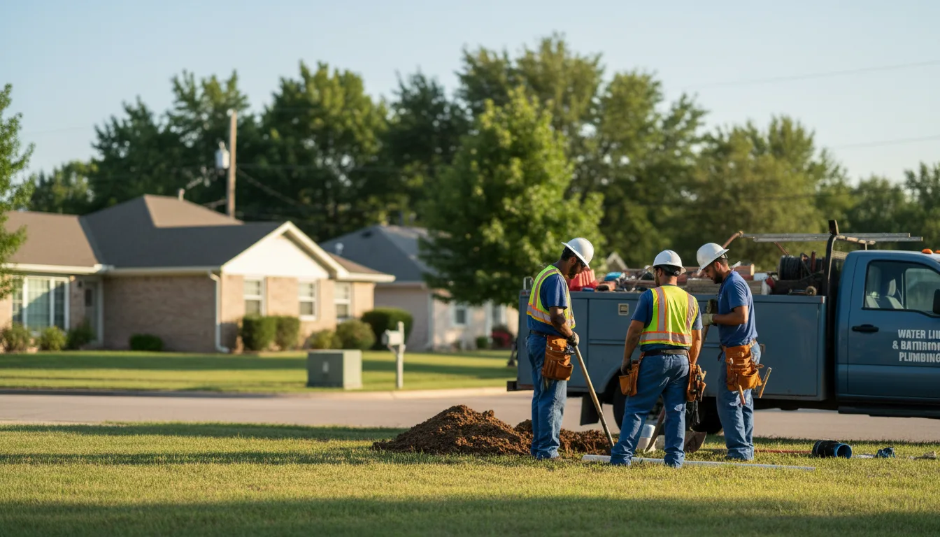Residential water line and bathroom plumbing service in Seagraves, TX